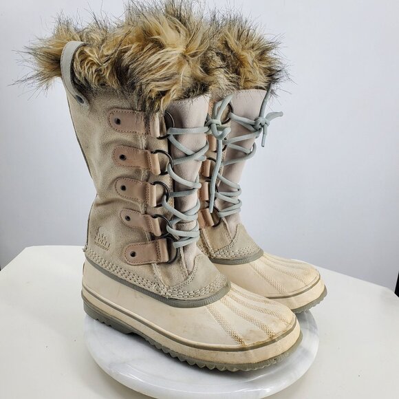 The Sorel Women's Joan or Artic Waterproof Lace Up Winter Snow Boots Size 8 - Picture 1 of 12